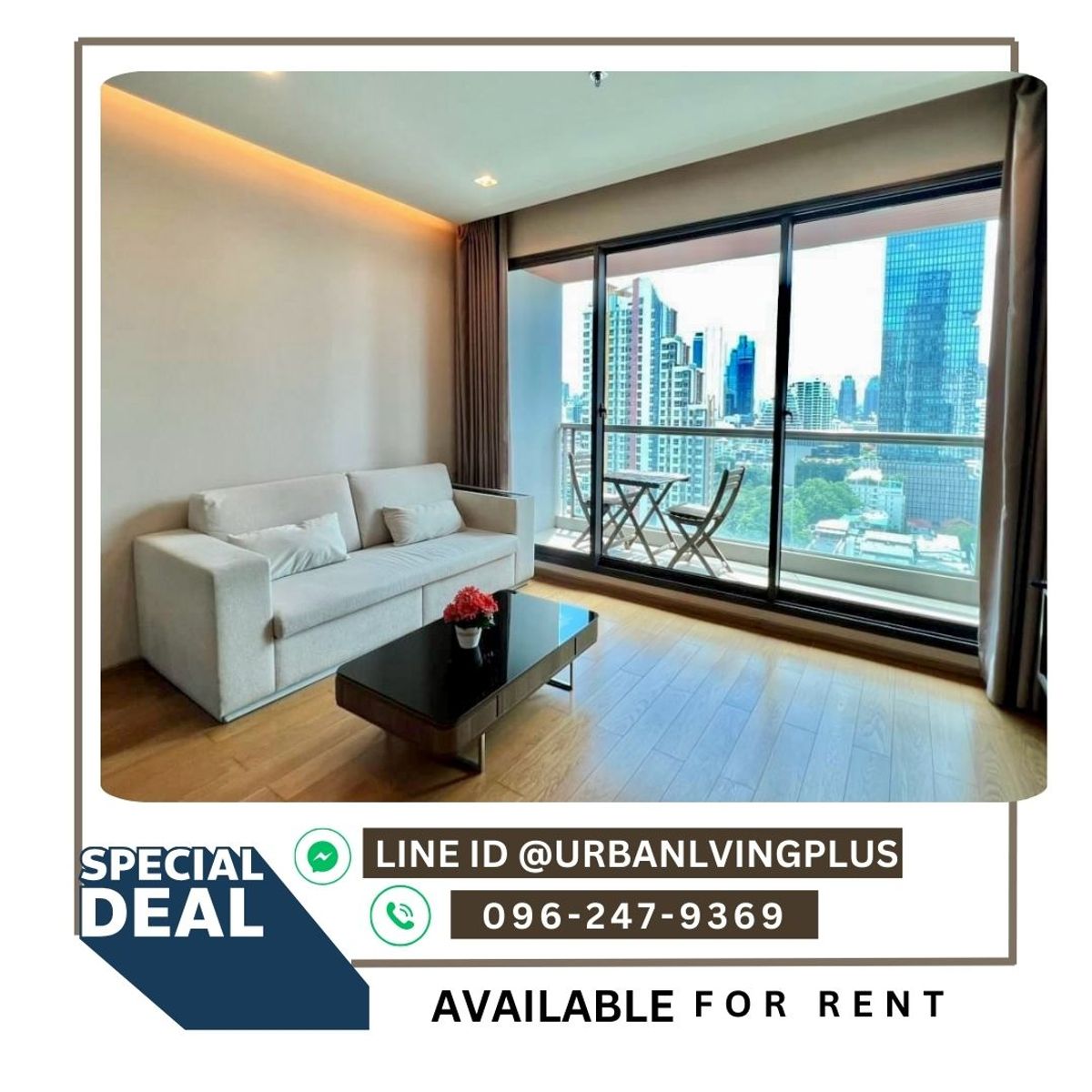 For RentCondoSathorn, Narathiwat : ( U20250206200 ) Tel/Line 096-247-9369 / FOR RENT The Address Sathorn  / 1 bedroom, 1 bathroom, 56 Sq.M. furnished, Special Deal!!