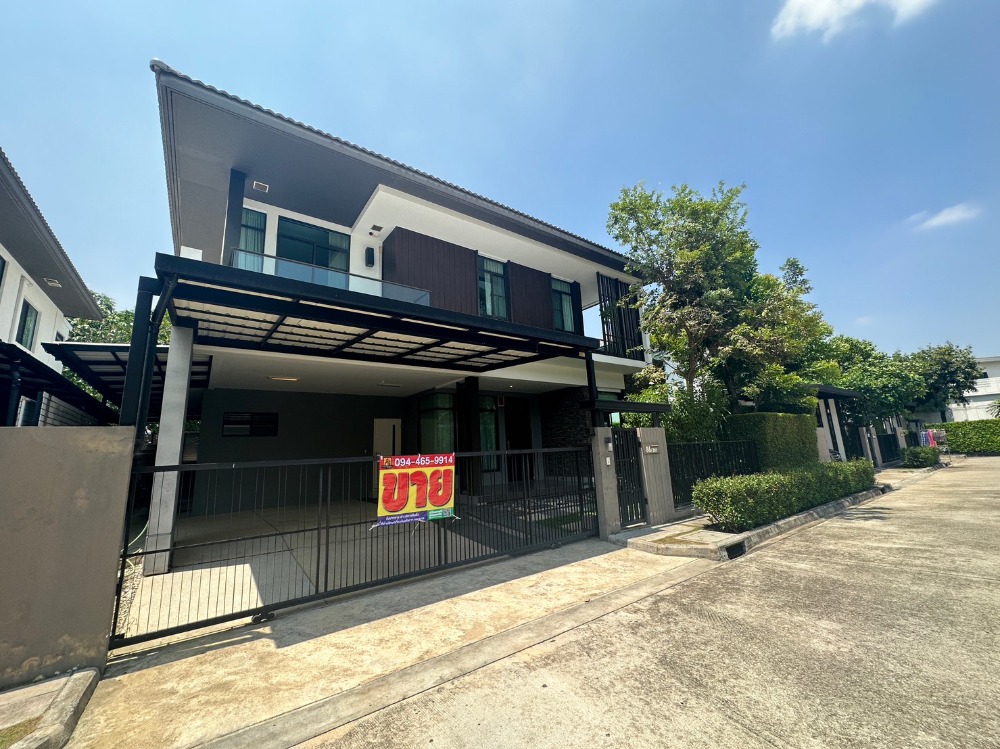 For SaleHouseLadkrabang, Suwannaphum Airport : Single house for sale, Manthana On Nut-Wongwaen 4 project, beautiful house, fully decorated, ready to move in, 4 bedrooms, 3 bathrooms, complete functions at a very good price 🏡