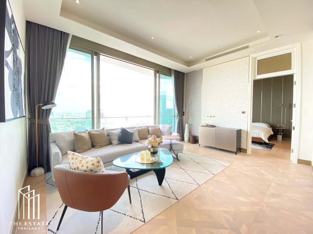 ให้เช่าคอนโดวงเวียนใหญ่ เจริญนคร : For RENT *The Residences At Mandarin Oriental Bangkok ห้องชั้นสูง 20+ ทิศใต้ ตกแต่งสวยงาม หรูหรา พร้อม Walk-in Closet @207,0000 Baht