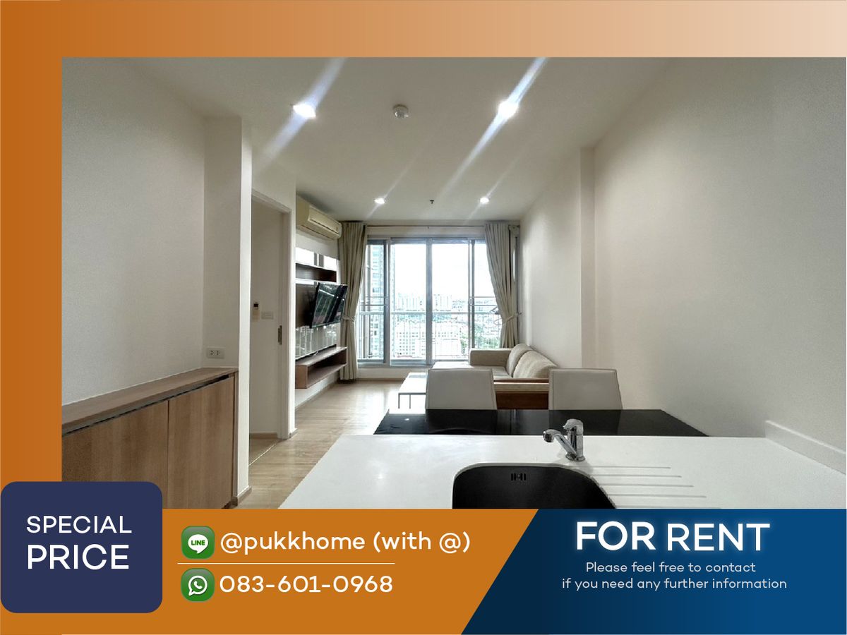 For RentCondoOnnut, Udomsuk : For rent, Rhythm Sukhumvit 50, very good price 🚩 near BTS On Nut / size 35 sq m, 1 bedroom, decorated room, ready to move in ✨