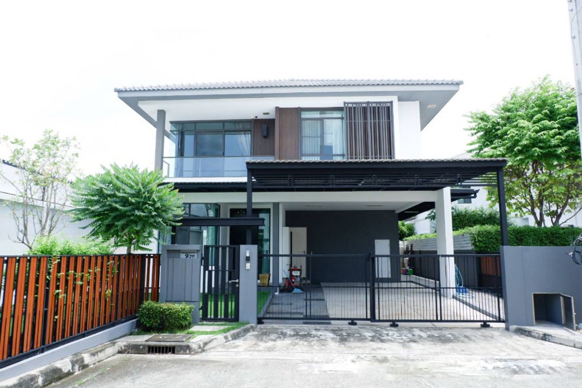 For RentHouseNawamin, Ramindra : 2 detached houses next to each other on 2 floors with furniture for rent in Ramintra-Khubon area. Near Synphaet Hospital, Ramintra