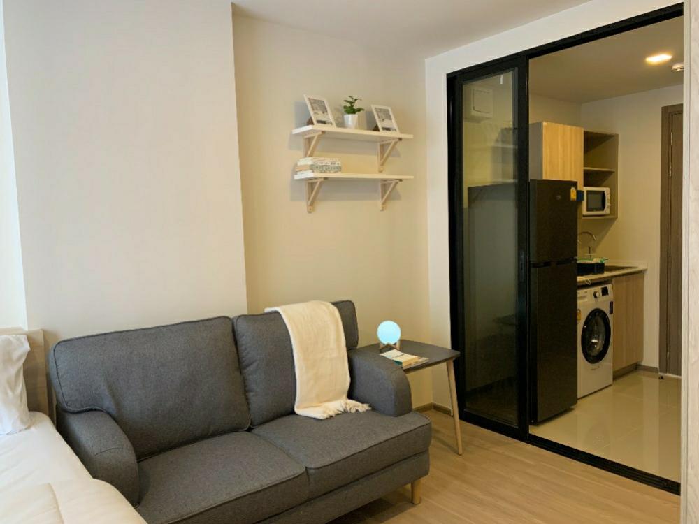 For RentCondoRamkhamhaeng, Hua Mak : ⭐Room available now, new condo for rent, decorated in minimalist style, The Muve Condo, Ramkhamhaeng 22, complete with electrical appliances.