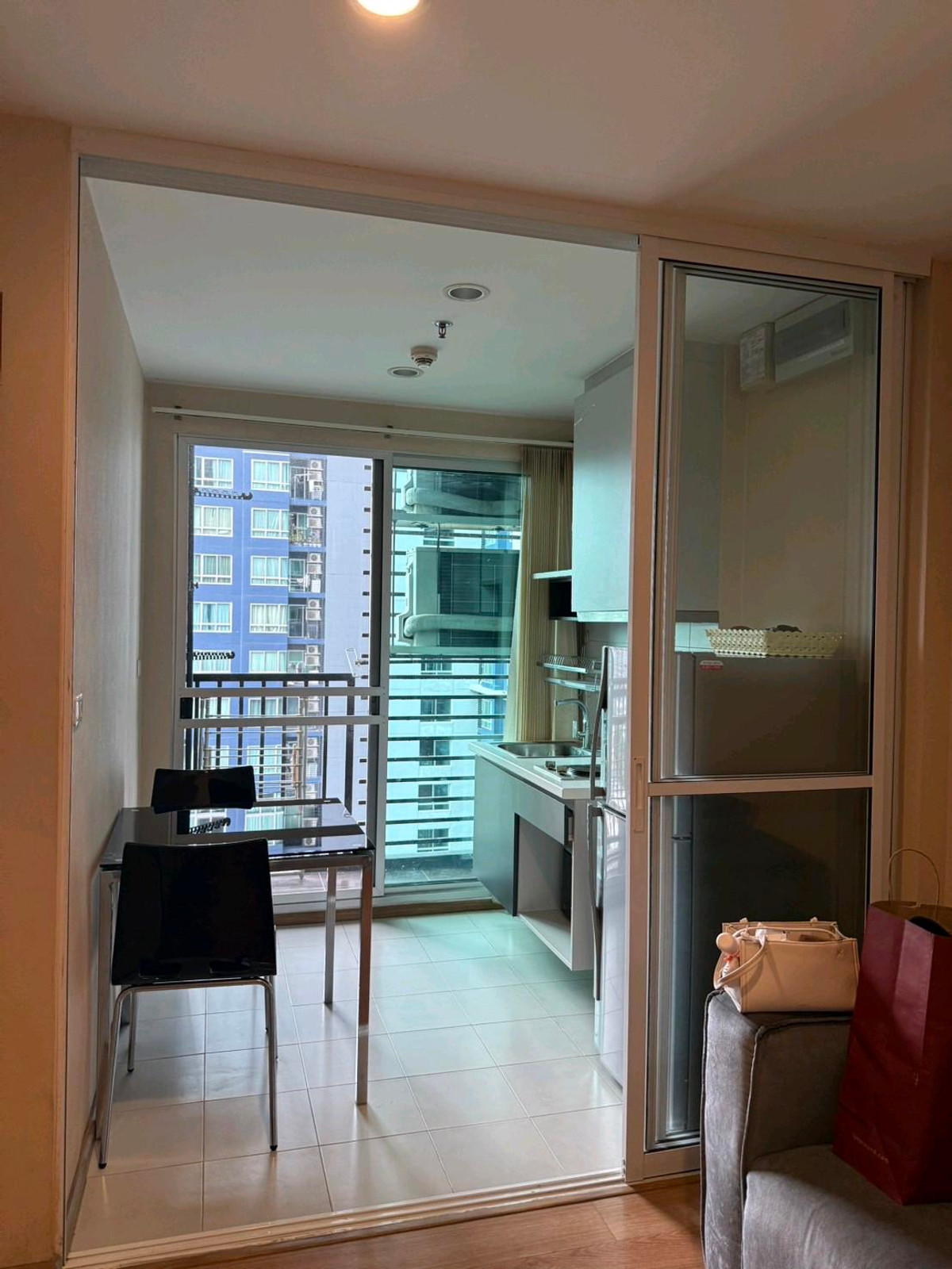 For RentCondoOnnut, Udomsuk : New room, never rented, beautiful view, rent 1 bedroom, 1 bathroom, The Base Sukhumvit 77