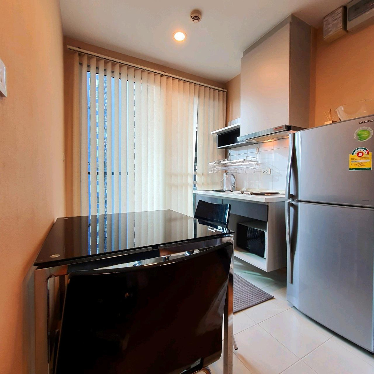 For RentCondoOnnut, Udomsuk : New room, never rented, beautiful view, rent 1 bedroom, 1 bathroom, The Base Sukhumvit 77