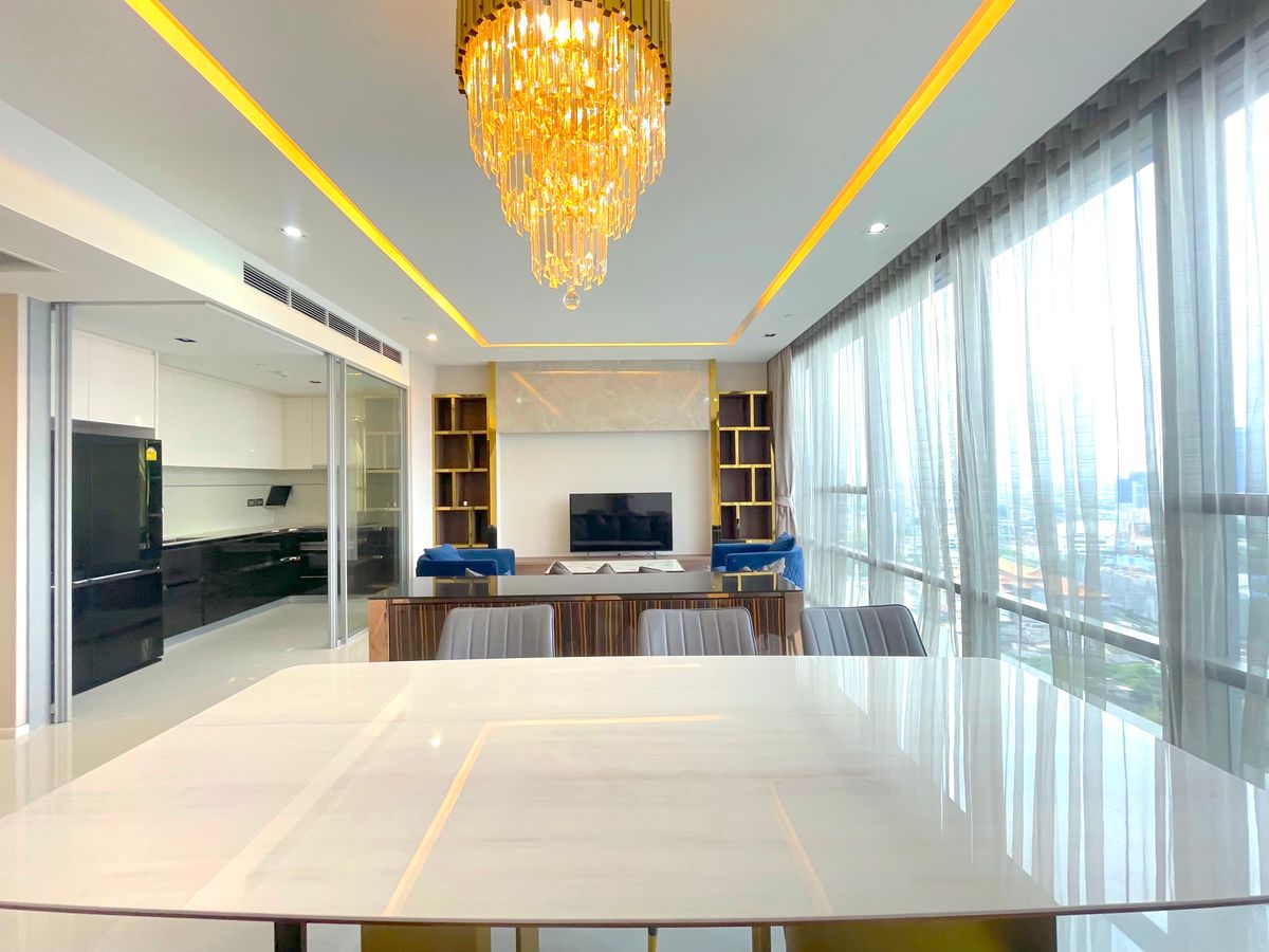 ให้เช่าคอนโดสาทร นราธิวาส : The Bangkok Sathorn (For rent) 2 Bed 2 Bath. area 120 sqm. Amazing view. *Rent 90,000 THB per month. CODE0523