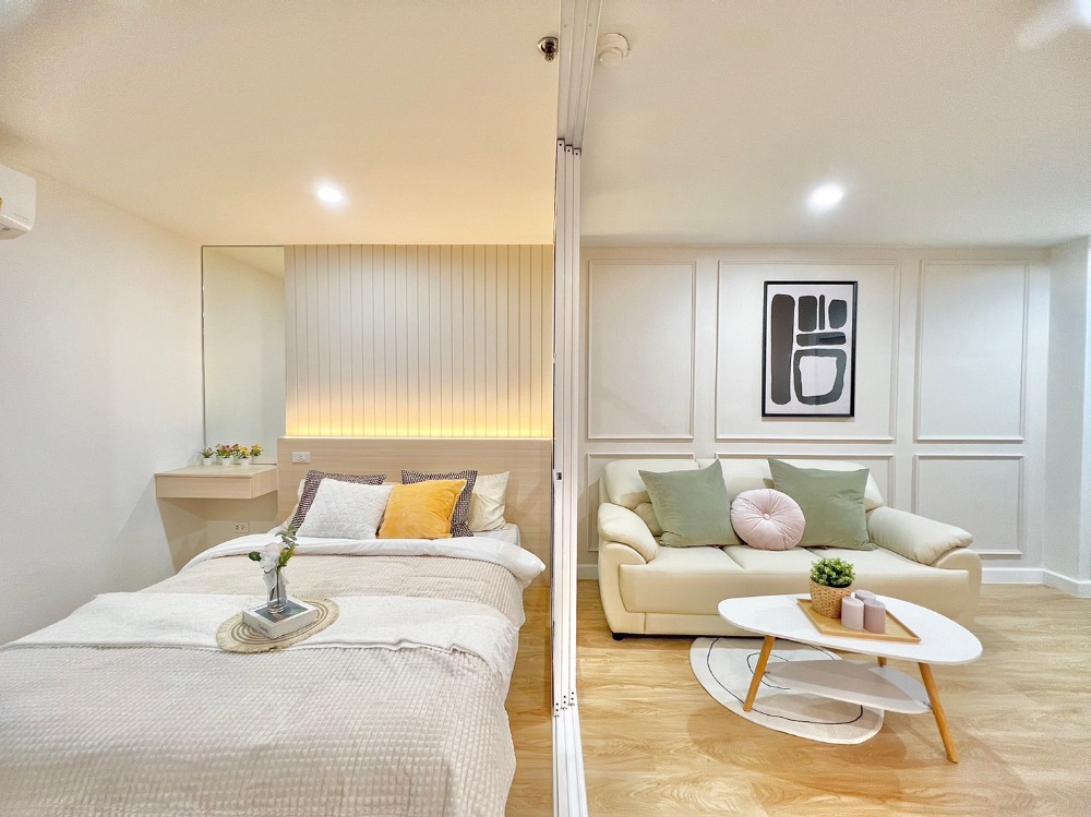 For SaleCondoBangna, Bearing, Lasalle : Corner room!! Mujis new minimalist room, very beautiful, on the cover of regent home 7