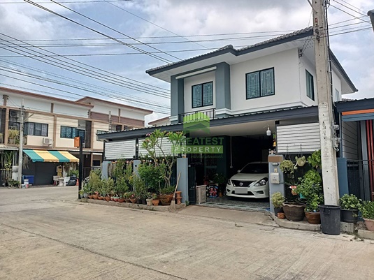 ขายบ้านมีนบุรี-ร่มเกล้า : หมู่บ้านเค.ซี ซิตี้ พลัส สุวินทวงศ์ ขายด่วน บ้านแฝด 2 ชั้น เนื้อที่ 39.80 ตร.ว แปลงมุม ทำเลดี ต่อเติมครบ พร้อมอยู่