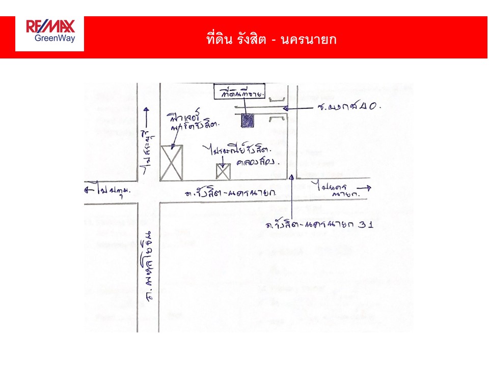 ขายที่ดินปทุมธานี รังสิต ธรรมศาสตร์ : ที่ดินรังสิต นครนายก31 บงกช40 ที่ดินสร้างบ้าน โกดัง 2ไร่ ทำเลดี แวดล้อมเป็นหมู่บ้าน ออฟฟิศ ราคาถูก 8,000บาท/วา