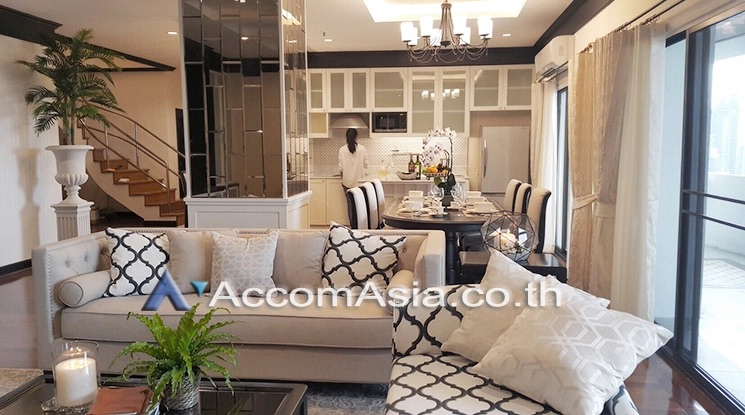 For RentCondoSukhumvit, Asoke, Thonglor : 🔼🔽 AccomA Duplex Condo, Penthouse, Pet-friendly | 3 Bedrooms Condominium for Rent in Sukhumvit BTS Thong Lo at Fifty Fifth Tower (1517781)