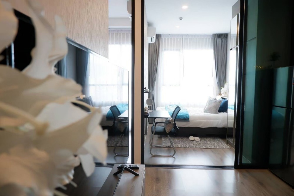 For RentCondoRamkhamhaeng, Hua Mak : KBR198 Night Bridge Ramkhamhaeng 32 sqm. Floor 5, decorated 13,500 baht 064-959-8900