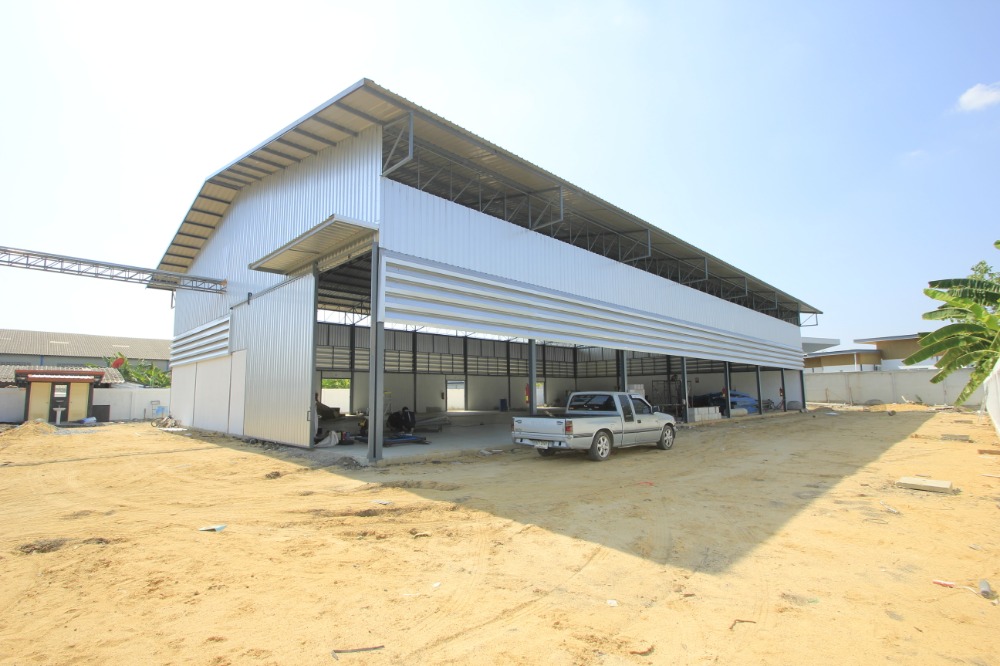 For SaleFactoryMahachai Samut Sakhon : Factory, purple area, Nuanthong 24, new build, 473.5 wa, with Ror. 4 license, 3-phase electricity, near Phuttha Sakhon Road, economy 1, ready to use, cheap price
