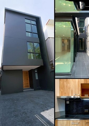 For RentShop HouseRatchadapisek, Huaikwang, Suttisan : HR1142 3-storey building for rent in Sutthisan area, convenient to travel, suitable for home office or residence.