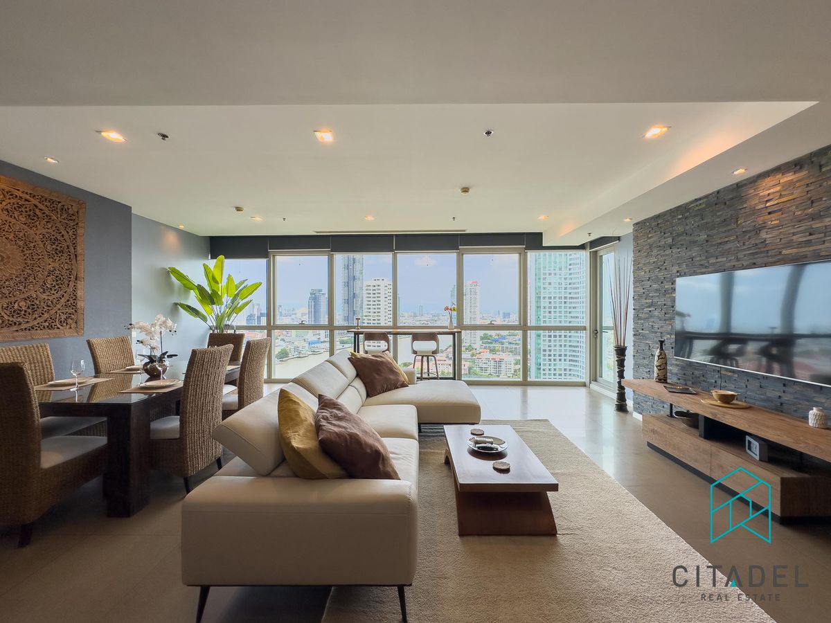 ให้เช่าคอนโดวงเวียนใหญ่ เจริญนคร : The River by Raimon Land - Lovely, Spacious 2 Beds Condo for Rent!