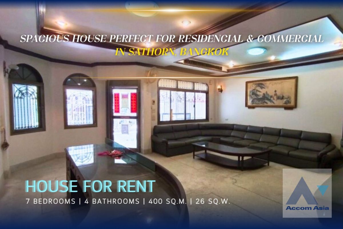 ให้เช่าทาวน์โฮมสาทร นราธิวาส : 🔼AccomA 🔽 (✅VDO TOUR) Home Office House for Rent in the Sathorn area (1520623)
