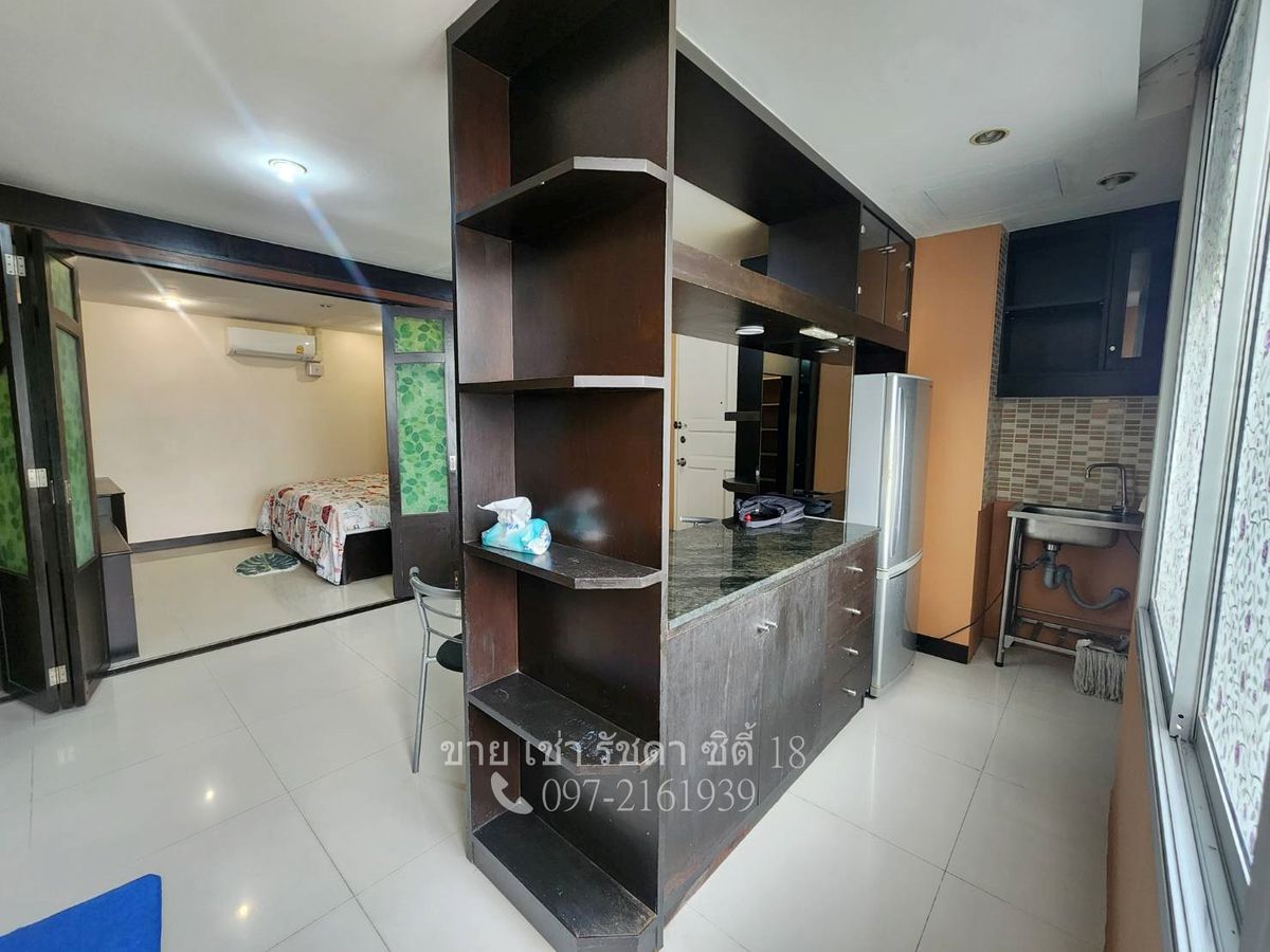 For RentCondoRatchadapisek, Huaikwang, Suttisan : 📣Condo for rent, corner room, large area, Ratchada City, near MRT Huai Khwang, ready to move in