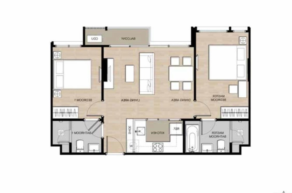 For RentCondoOnnut, Udomsuk : 🔥For Rent! Mori Haus 2 Bedrooms 68.7 Sq.M., 2nd Floor Fully Furnished🔥Only 99,999 Baht
