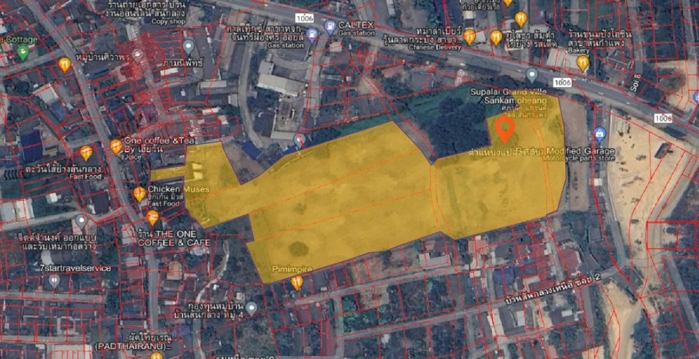 ขายที่ดินเชียงใหม่ : ขาย ที่ดินเปล่า ทำเลติดถนนเชียงใหม่-สันกำแพง ใกล้สี่แยกบวกครกศิวิไล หน้ากว้าง 45 เมตร 19 ไร่ ตำบลสันกลาง อำเภอสันกำแพง จังหวัดเชียงใหม่