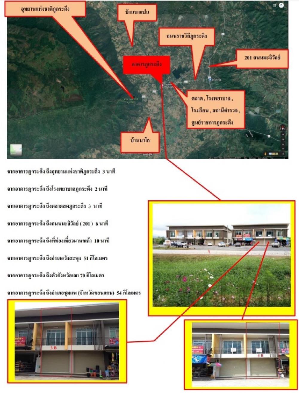 For SaleShop HouseLoei : 📣2 storey modern style commercial building for sale, Phu Kradueng District, Loei Province.