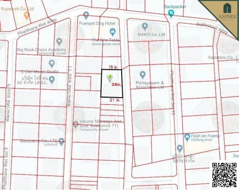 For SaleLandSukhumvit, Asoke, Thonglor : [For Sale] Land in Soi Pridi 26, Size 127 Sq.wa.