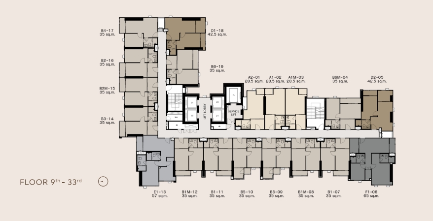 ขายดาวน์คอนโดลาดพร้าว เซ็นทรัลลาดพร้าว : Life Phahon ladprao 1 bed 28 Sq.m. Selling Price : 4,250,000  Call/Line : 0954597992