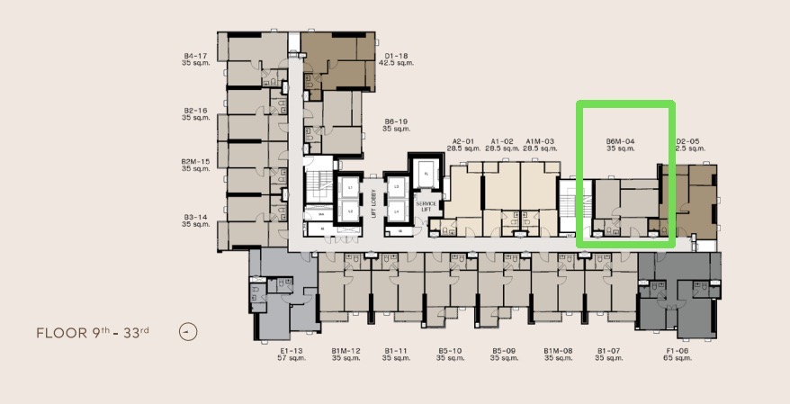 ขายดาวน์คอนโดลาดพร้าว เซ็นทรัลลาดพร้าว : Life Phahon ladprao 1 bed 35 Sq.m. Selling Price : 4,980,000 Call/Line : 09545977992