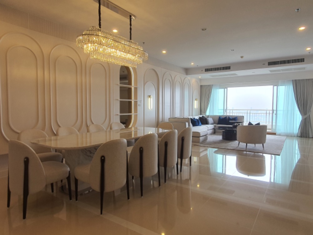 For RentCondoRama3 (Riverside),Satupadit : For rent SUPALAI PRIMA RIVA ,Penthouse 4 bedrooms ,Luxury decoration , Panoramic view and near BTS Chong Nonsi