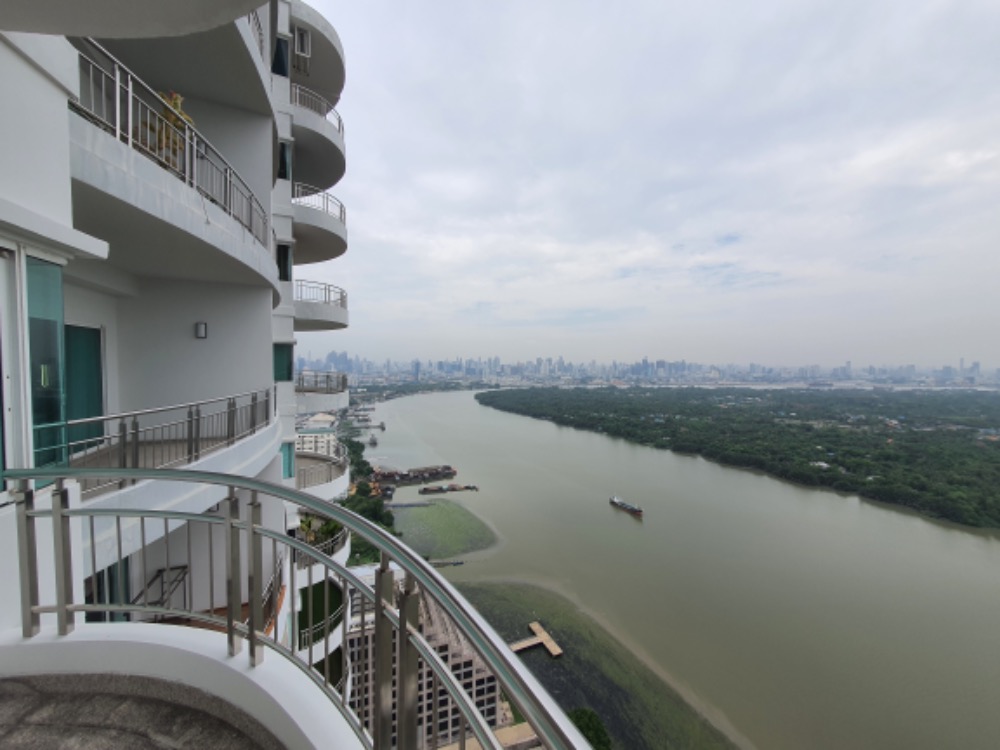 For RentCondoRama3 (Riverside),Satupadit : For rent SUPALAI PRIMA RIVA ,Penthouse 4 bedrooms ,Luxury decoration , Panoramic view and near BTS Chong Nonsi
