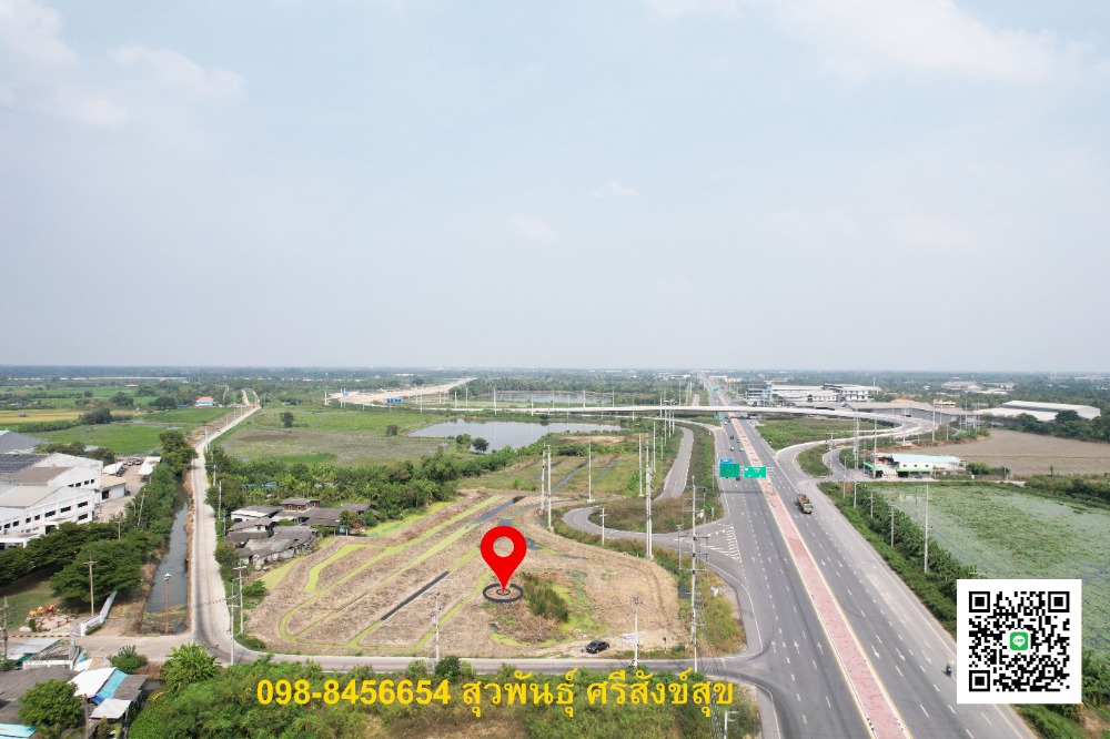 ขายที่ดินนครปฐม : ขายที่ดินนครชัยศรี สัมปทวน ติดทางขึ้นมอเตอร์เวย์ บางใหญ่-กาญจนบุรี (M81) นครปฐม