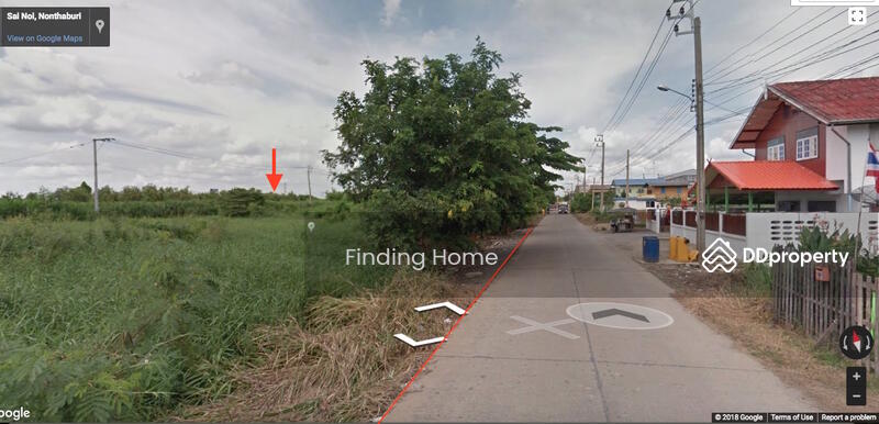 ขายที่ดินนนทบุรี บางใหญ่ บางบัวทอง : ขายที่ดินเปล่า 382  ตรว ย่านไทรน้อย อยู่ทางเข้าวัดไทรน้อย