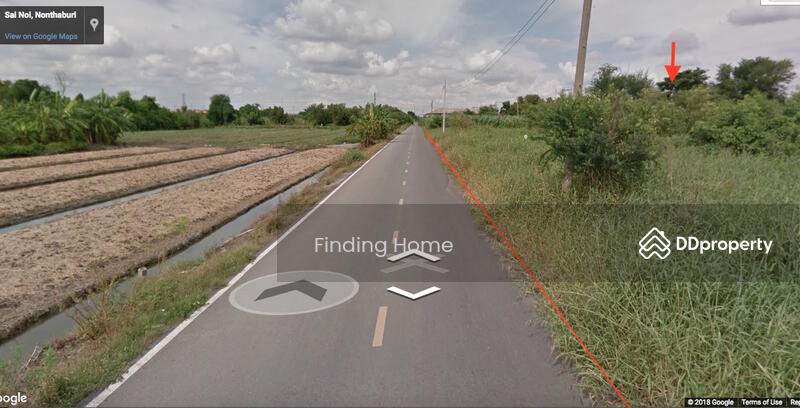 ขายที่ดินนนทบุรี บางใหญ่ บางบัวทอง : ขายที่ดินเปล่า 382  ตรว ย่านไทรน้อย อยู่ทางเข้าวัดไทรน้อย