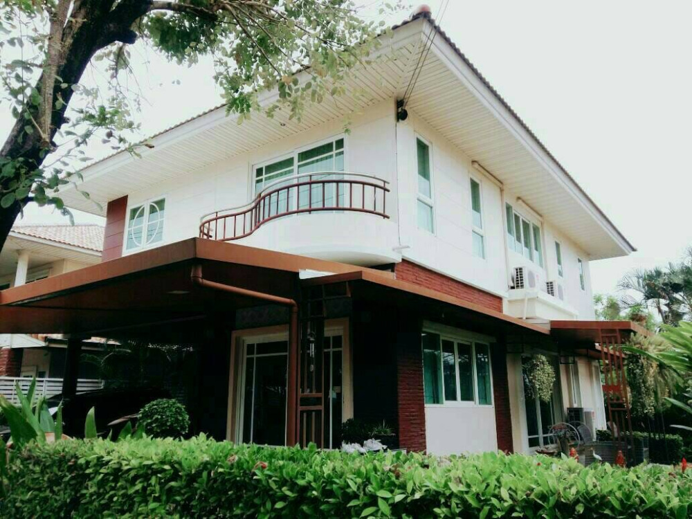 For SaleHouseLadkrabang, Suwannaphum Airport : Supalai Suan Luang, detached house, ready to move in, garden view, area of 79.10 square wah