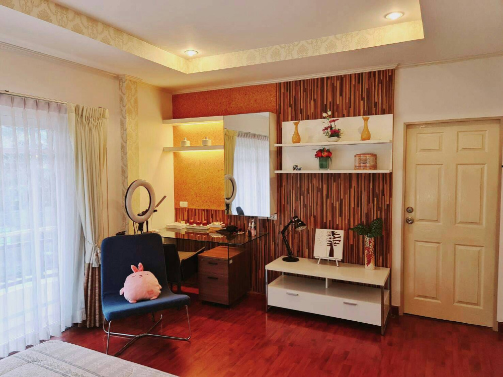 For SaleHouseLadkrabang, Suwannaphum Airport : Supalai Suan Luang, detached house, ready to move in, garden view, area of 79.10 square wah