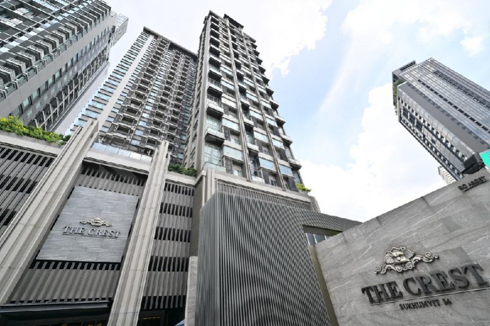 ให้เช่าคอนโดสุขุมวิท อโศก ทองหล่อ : (สำหรับเช่า) The Crest Sukhumvit 34 100m ถึง BTS Thonglor ห้อง Duplex ขนาดใหญ่