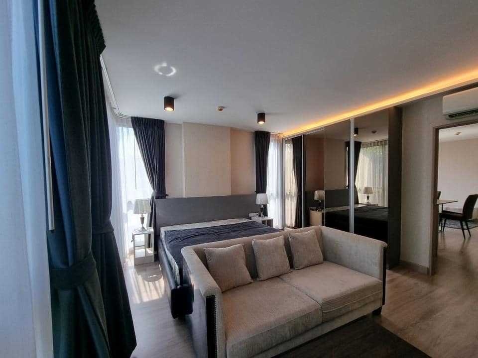 For RentCondoOnnut, Udomsuk : Condo The Unique Sukhumvit 62/1 For Rent, large room, a lot of space. Fully furnished, ready to move in, close to BTS, convenient to travel 🚄🌃