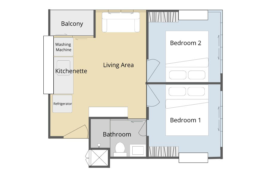 For SaleCondoLadprao, Central Ladprao : The condo is ready to move in, near MRT Lat Phrao and the Yellow Line.