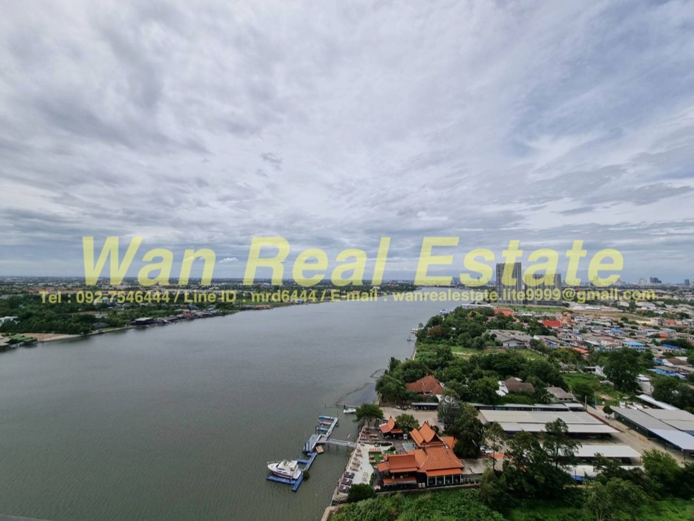 For RentCondoRattanathibet, Sanambinna : Condo for rent, Politan Aqua, 22nd floor, size 31 sq m, river view, riverside zone, beautiful, ready to move in