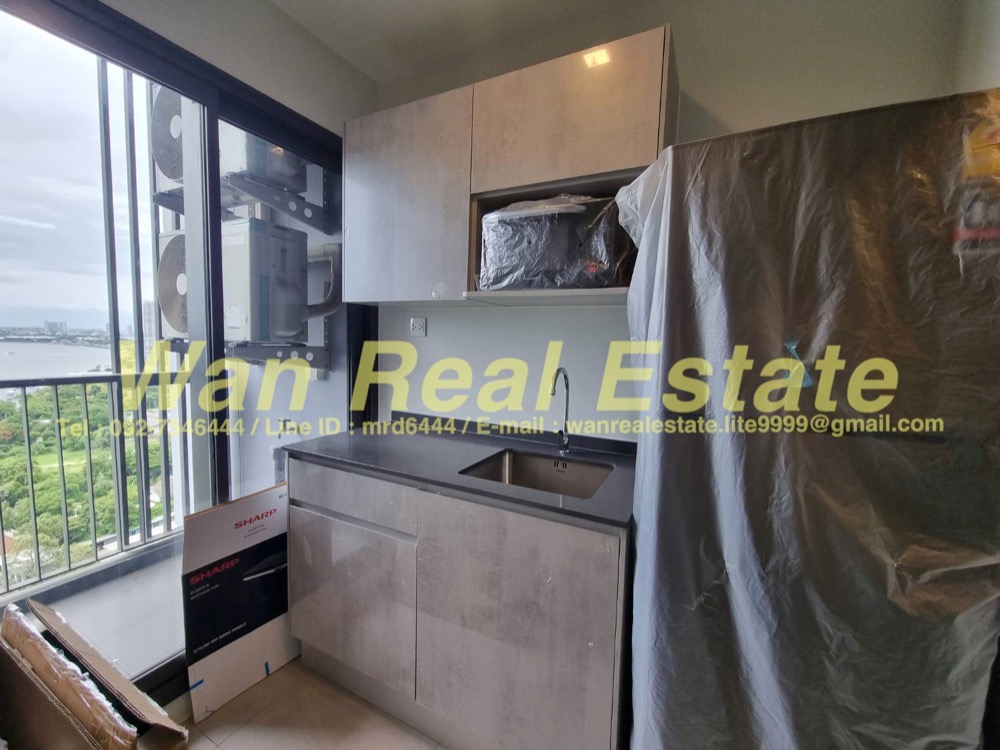 For RentCondoRattanathibet, Sanambinna : Condo for rent, Politan Aqua, 22nd floor, size 31 sq m, river view, riverside zone, beautiful, ready to move in
