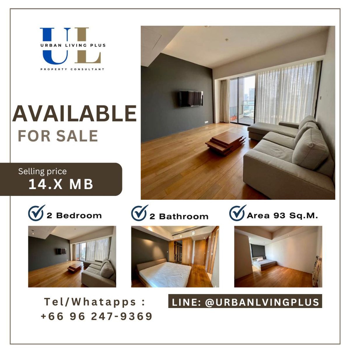 ขายคอนโดสาทร นราธิวาส : ( U20230729100 ) Tel/Line 096-2479369 , สำหรับขาย The Met , 2 ห้องนอน, 2 ห้องน้ำ, ชั้นสูง, แต่งครบ, ราคาพิเศษ!! ✨✨