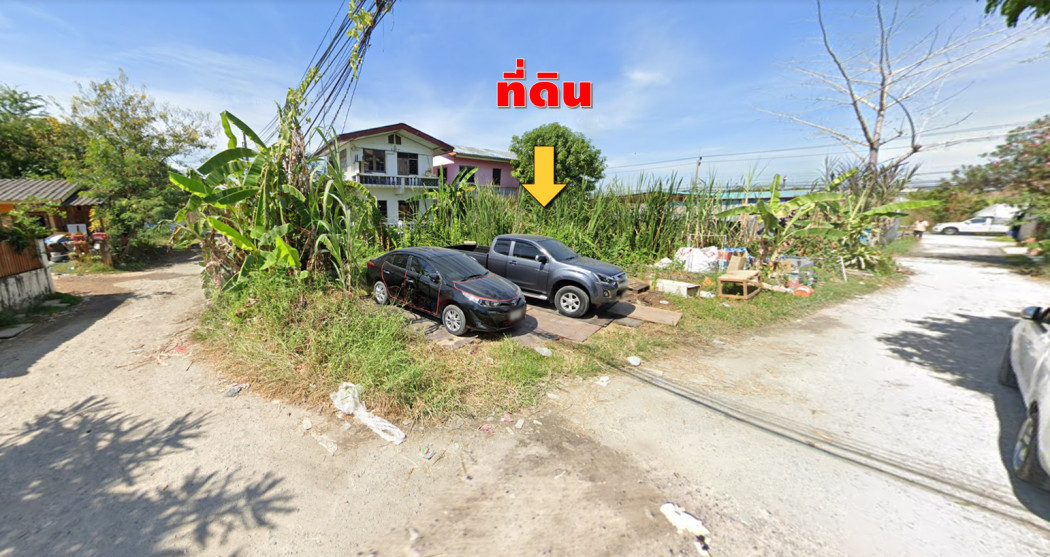 For SaleLandLadkrabang, Suwannaphum Airport : Land for sale, corner plot, good location, Soi Romklao 25-1 (Soi Prakob Sri), 98 sq m.