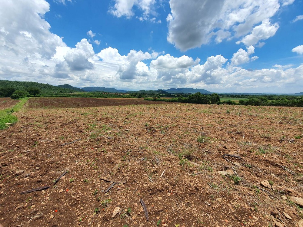 For SaleLandSaraburi : Land for sale, 25 rai, wonderful view, see the mountain far away, very good atmosphere Suitable for planting houses for organic farming in Salaeng Phan, Wang Muang, Saraburi.