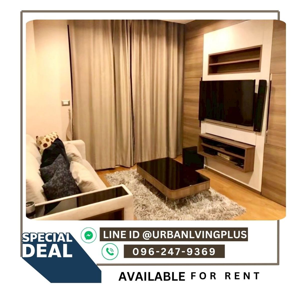 For RentCondoSathorn, Narathiwat : ( U20240614100 ) Tel/Line 096-2479369 , FOR RENT The Address Sathorn  / 1 bedroom, 1 bathroom, 56 Sq.M., furnished, Special Deal!!