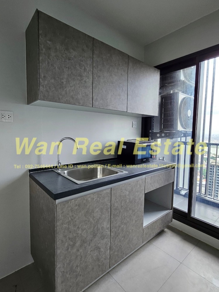 For SaleCondoRattanathibet, Sanambinna : Condo for sale, politan aqua, 59th floor (top floor), size 24 sq m, beautiful position, the project is sold out first.