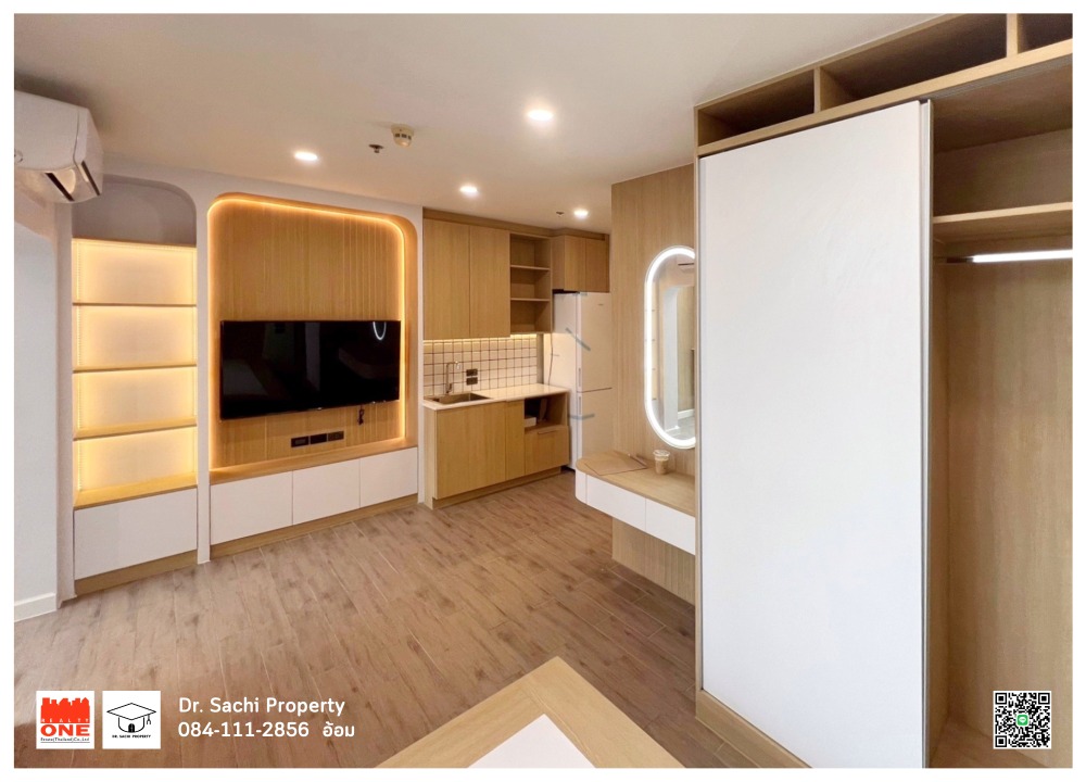 For SaleCondoOnnut, Udomsuk : Condo for sale, IDEO Mix Sukhumvit 103, new built-ins throughout the room, Muji Style, 24.38 sq m, next to BTS Udomsuk 0 meters.