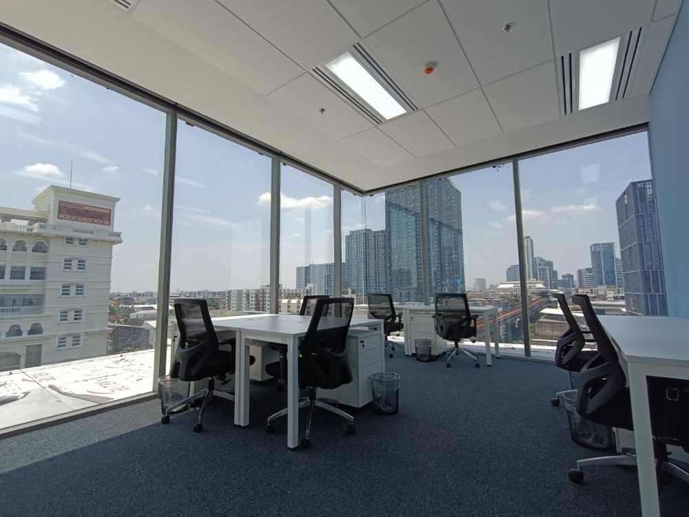 For RentOfficeOnnut, Udomsuk : For Rent Serviced Office Sukhumvit Hills Office Building Fully-Furnished Serviced Office 9 Workstations Rental Price 71,990 THB/month closed to BTS Bangchak, BTS Onnut, Bang Chak, On nut, Udom Suk, Sukhumvit, Bangna