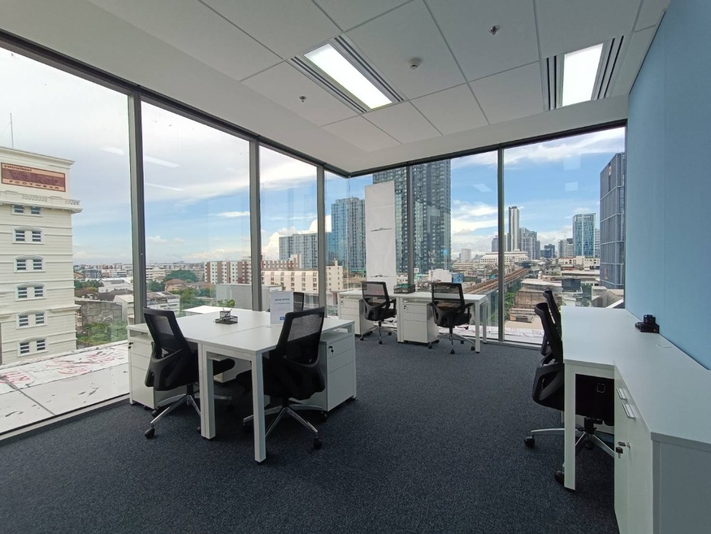 For RentOfficeOnnut, Udomsuk : For Rent Serviced Office Sukhumvit Hills Office Building Fully-Furnished Serviced Office 9 Workstations Rental Price 71,990 THB/month closed to BTS Bangchak, BTS Onnut, Bang Chak, On nut, Udom Suk, Sukhumvit, Bangna