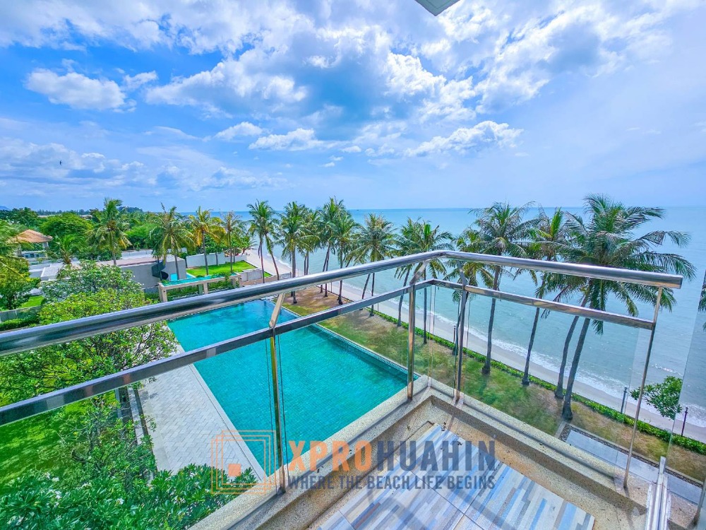 ขายคอนโดหัวหิน ประจวบคีรีขันธ์ : Rare item! ริมหาดคอนโด ห้อง 2 ห้องนอนระเบียงใหญ่ วิวทะเล