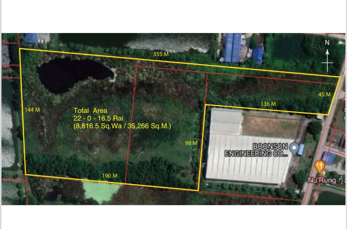 For SaleLandBangna, Bearing, Lasalle : #Urgent #Selling by owner Buy today, immediate profit of 30%, large plot of land next to paved road, Bangna-Trad KM 23.