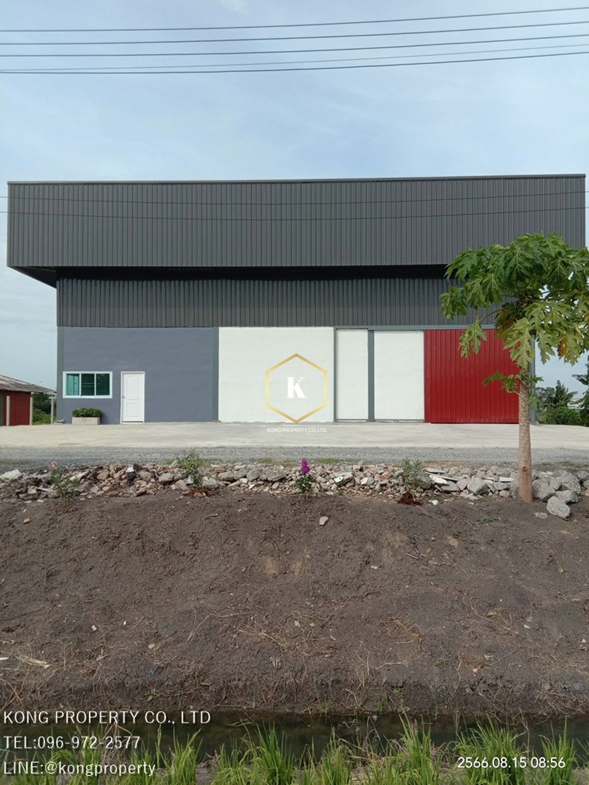 For RentWarehouseNonthaburi, Bang Yai, Bangbuathong : Warehouse for rent on the road 345, Bang Bua Thong, Nonthaburi, area 380 sq.m. with office