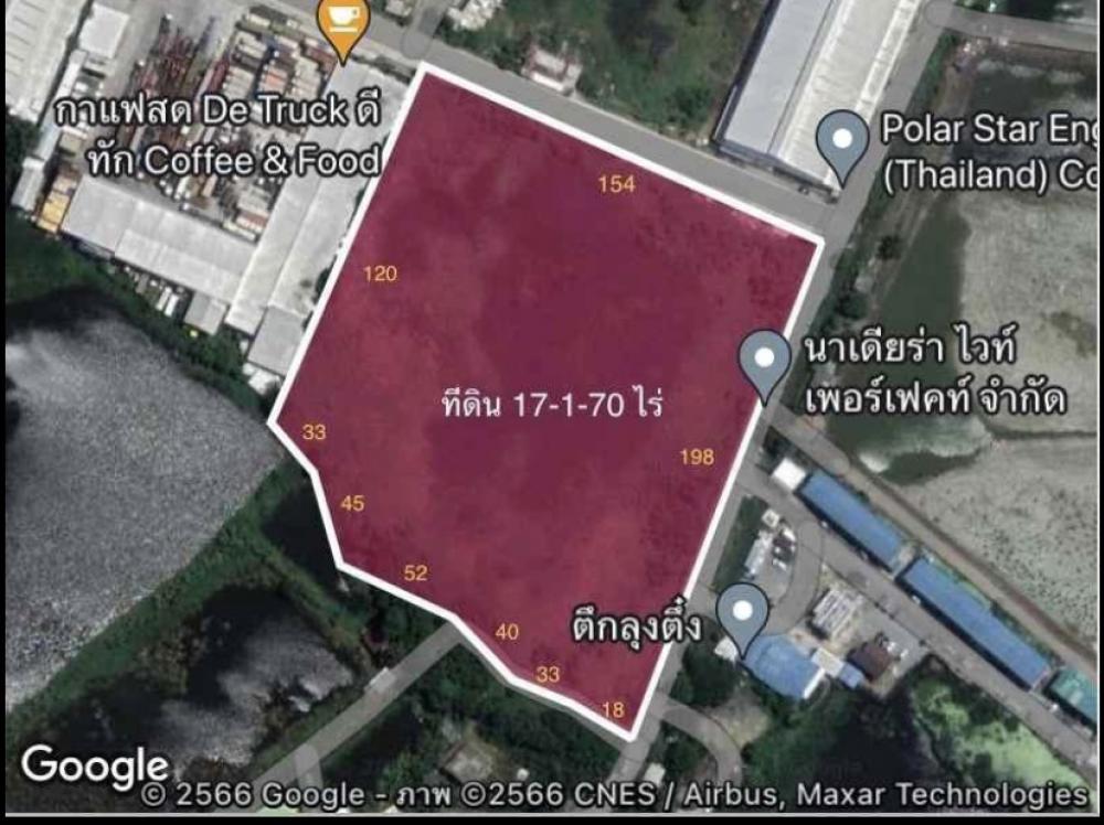 For SaleLandSamut Prakan,Samrong : Urgent sale of land, land for sale (filled in), next to the road on 2 sides, over 300 meters long, suitable for building a village factory or warehouse warehouse Yellow area line/tel 0859114585. ❤️Land 17 rai 170 square wa. Completed, the whole plot is on