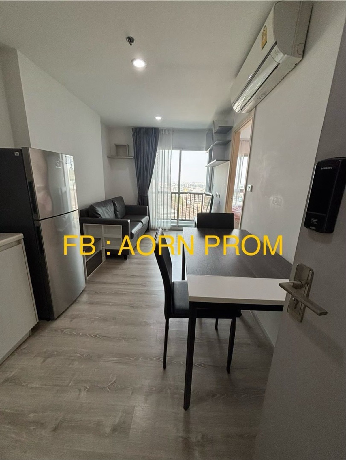 For RentCondoBang kae, Phetkasem : For rent, very beautiful room, Chewathai Phetkasem 27 (Chewathai Phetkasem 27), large room, separated bedroom, size 32 sq m. 🌷Has a front-loading washing machine🌷 2 air conditioners, digital door lock